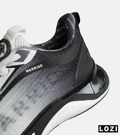 کفش کتانی ورزشی مشکی سفید Warrior Sneakers مدل 7851