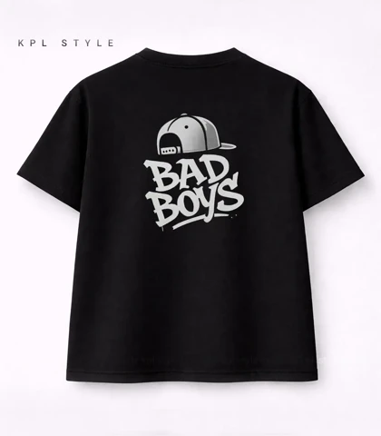 تیشرت باکسی یونیسکس طرح BAD BOYS کد 1202