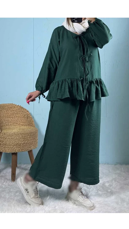 ست شومیز گره‌ای و شلوار زنانه 33792