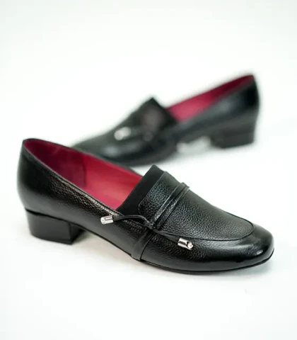 کفش چرم طبیعی پاشنه‌دار کد 102538