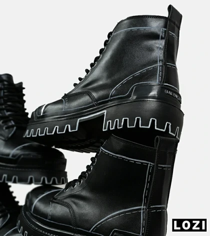 بوت مردانه مشکی BALENCIAGA Sketch مدل 6862