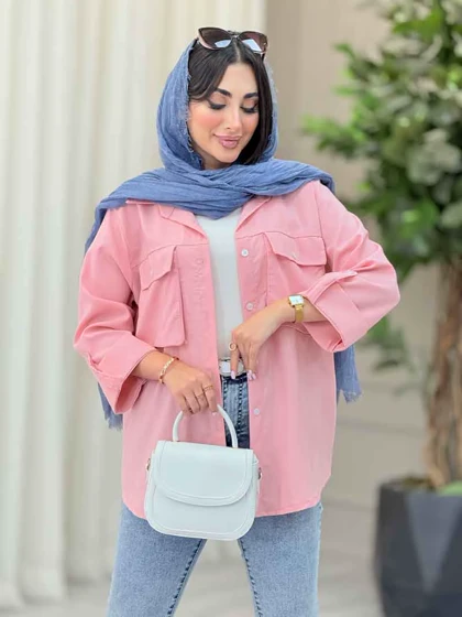 مانتو دو جیب پاکتی محنا