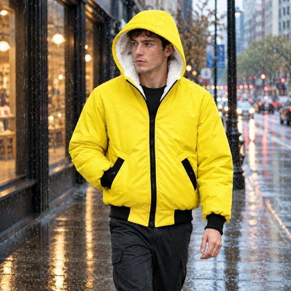 سویشرت مردانه زرد داخل تمام خز مدل adidas