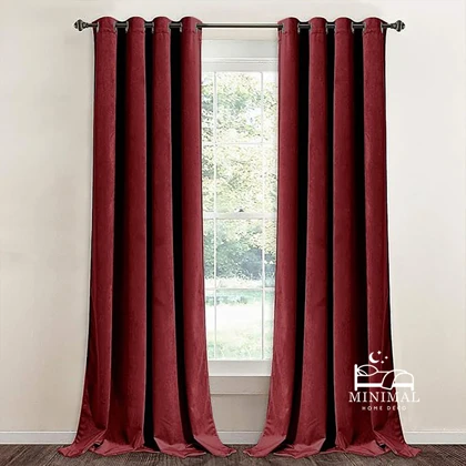 پرده آماده مخمل ویولت