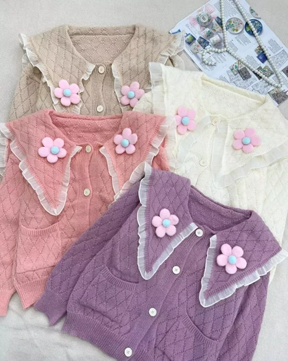 ژاکت بافت عروسکی کد 5478