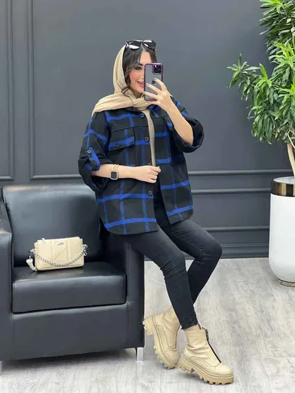 شکت چهارخونه آستین پاگن