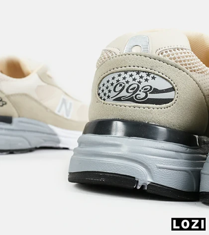 کفش کتانی بزرگ پا کرم طوسی NEW BALANCE 993