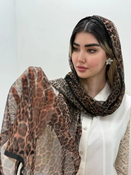 شال چاپی پلنگی