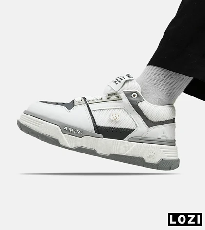 کفش کتانی سفید خاکستری AMIRI MA2 Leather