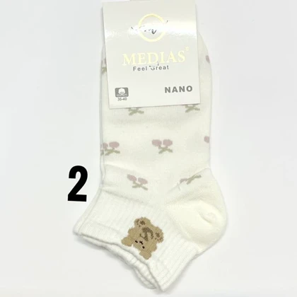 جوراب ساق کوتاه/مچی آلبالو و خرس