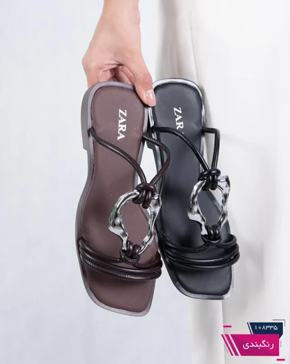 صندل زنونه گره‌ای سگک دفرمه ZARA
