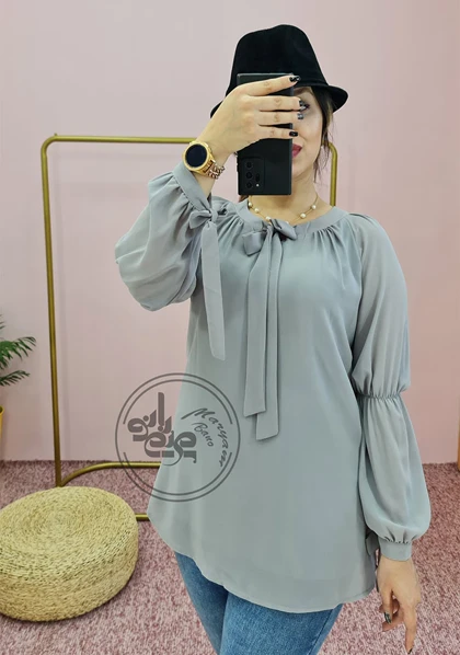 شومیز یقه کراواتی ( ایراد دار)