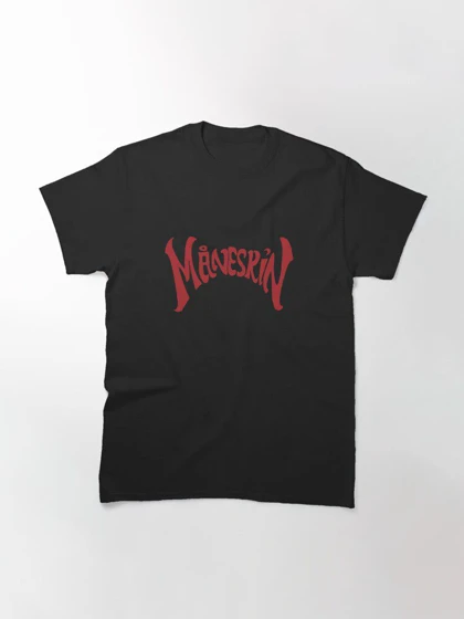 تیشرت گروه موسیقی MANESKIN | تیشرت منسکین طرح Maneskin red logo کد 157865