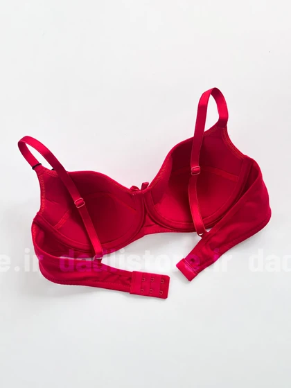 سوتین اسفنجی فنر دار نخ پنبه قرمز پاپیون دار هونکس Hnx