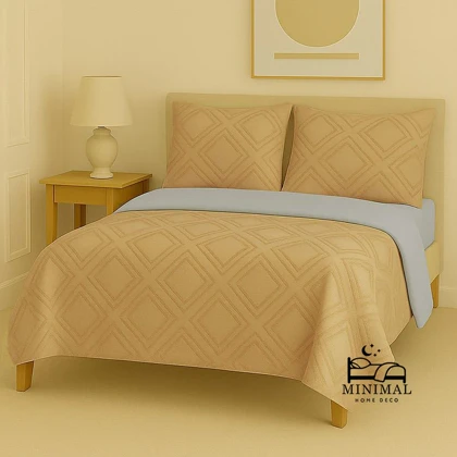 سرویس روتختی کاوری مینیمال طرح برجسته لوزی درشت