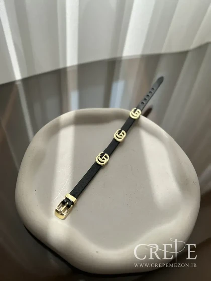 دستبند چرم طرح برند