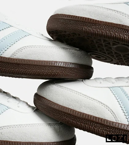 کفش کتانی مردانه و زنانه سامبا سفید آبی قهوه ای ADIDAS Samba مدل 7219