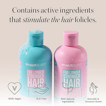 ست شامپو و نرم کننده هیربرست اصل HAIRBUST Hair Growth حجم 350 میل