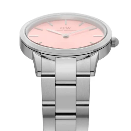 ساعت دنیل ولینگتون آیکونیک لینک زنانه سیلور صورتی اسمال DW-4101-L