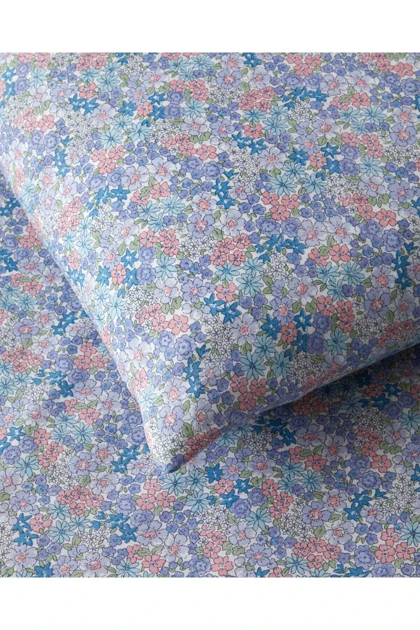 سرویس روتختی دو نفره پنبه‌ای English Home مدل Bloss Mist - یاسی