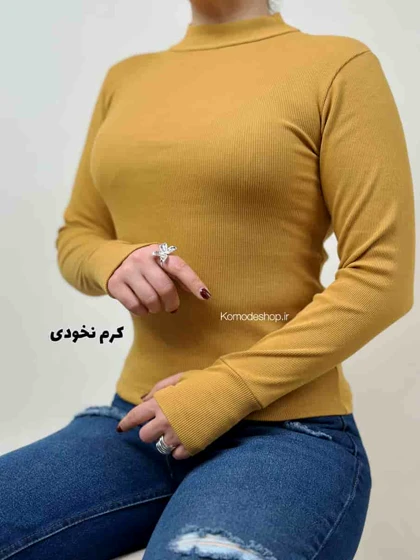 بلوز یقه سه سانت پنبه کبریتی فینگردار (رنگهای نود )