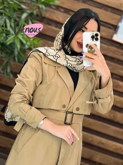 بارانی بلند بالا ژیله آستین سگک