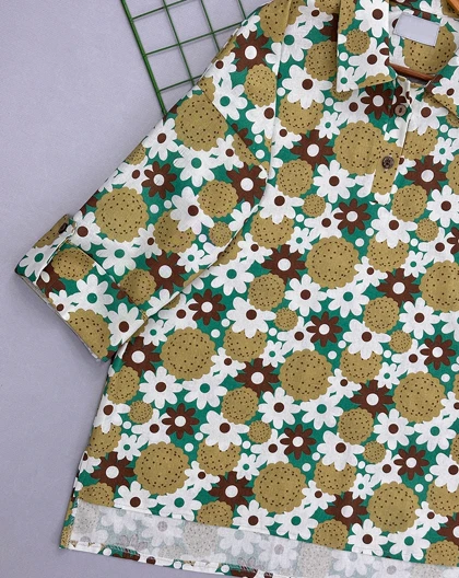 شومیز جلو بسته طرح دار(70)کد3554