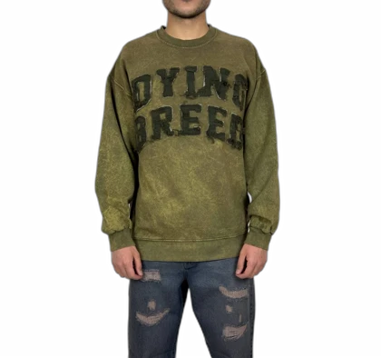 دورس سنگ شور مردانه سبز قواره باکسی با گلدوزی برجسته