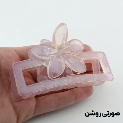 کلیپس دخترانه مدل مستطیلی گل‌دار