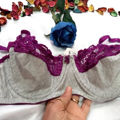 ست شورت و سوتین زنانه ملانژ گیپور ژوبین