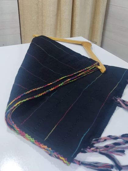 شال زنانه پلیسه مشکی