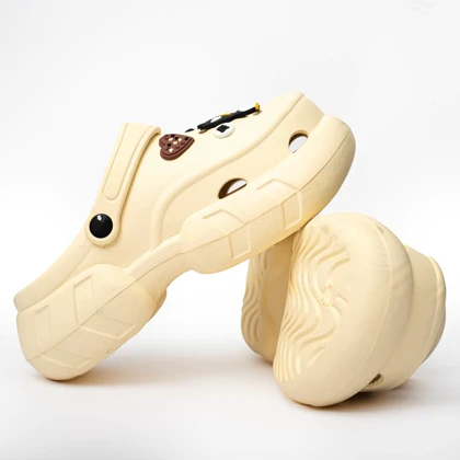 صندل دمپایی کراکس مدل کلاسیک کرم کد 294628