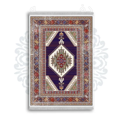*جدید* فرشینه از جنس پارچه شانل مخمل ترک طرح فانتزی برند دفه کد 1252