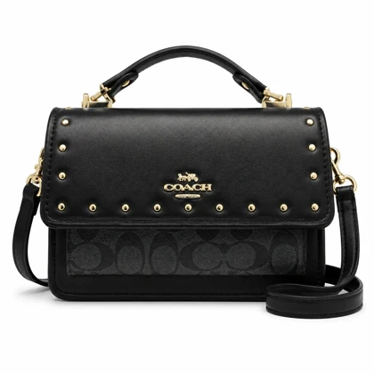 کیف وارداتی COACH چرم مشکی / کوچ