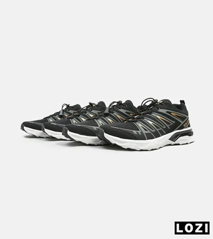 کفش کتانی بزرگ پا مشکی طلایی سفید Salomon X ULTRA