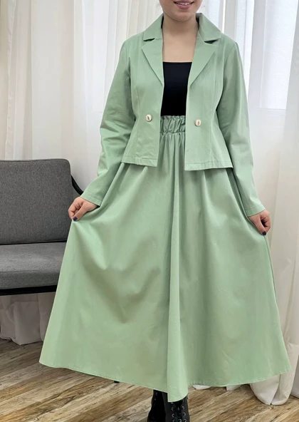 ست کت و دامن کلوش کد 3320