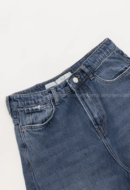 شلوار جین کراپت واید لگ کد1005012