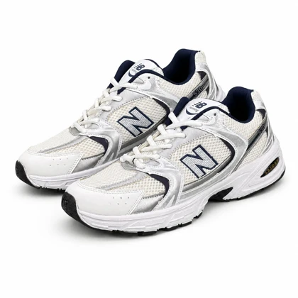کفش کتانی بزرگپا مدل نیوبالانس 530 سفید سرمه ای New Balance