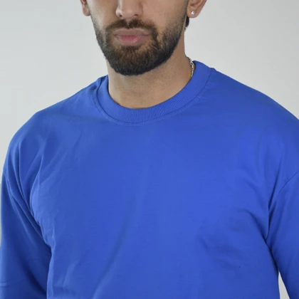 تیشرت باکسی اسپرت بیسیک مدل ZRA-4B0273 آبی