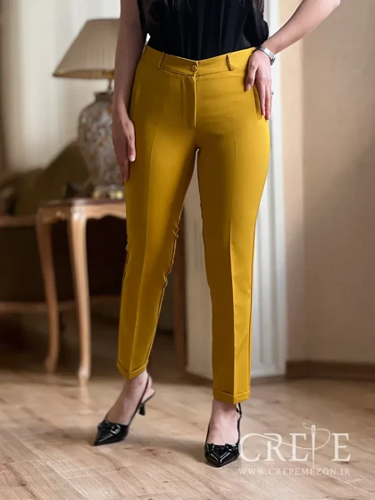 شلوار کرپ کلاسیک پاکتی قد 90