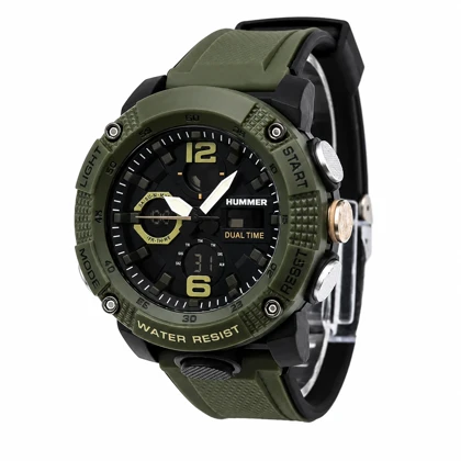 ساعت مردانه هامر مدل Hummer-6588-G سبز با نمایش آنالوگ و دیجیتال