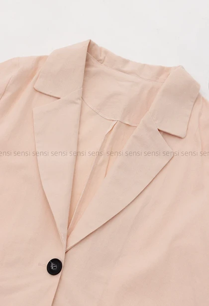 کت لینن تک دکمه کد1004092