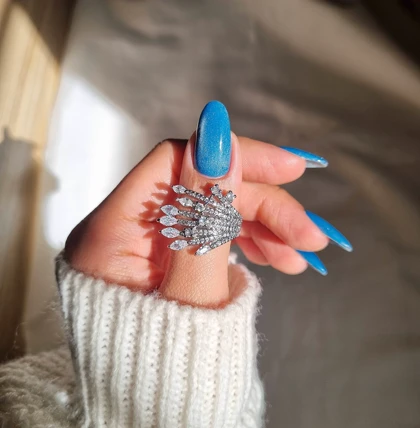 انگشتر جواهری نمادار فری سایز