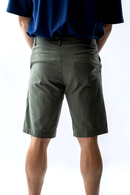 شلوارک کتان پشت جیب‌دار مردانه