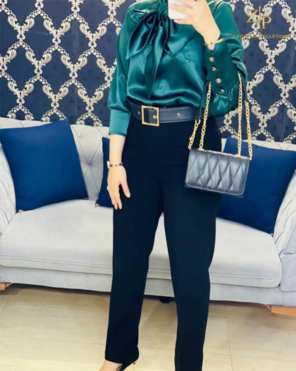 شلوار کلاسیک زنانه کرپ مادام