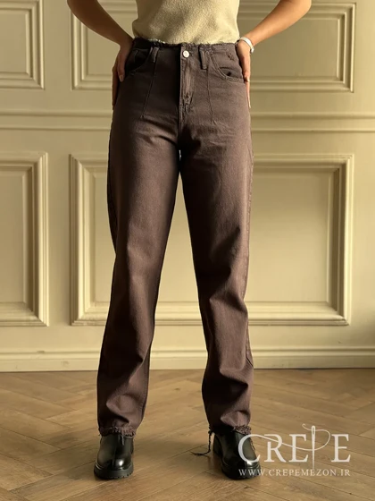 جین نیم بگ کمر ریش قد 110