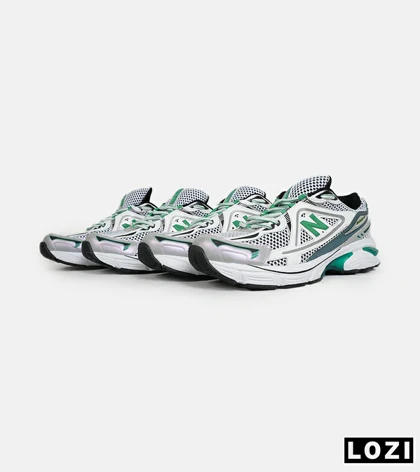 کفش کتانی بزرگ پا طوسی سفید سبز NEW BALANCE 1064 V.2