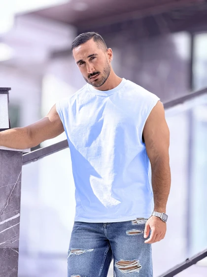 رکابی ورزشی وست بیسیک آبی آسمانی روشن