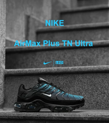 کفش کتانی مردانه و زنانه مشکی آبی NIKE AirMax Plus TN Ultra مدل 7805