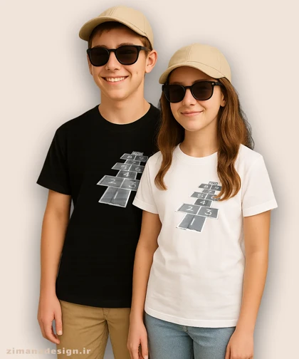 تیشرت بچگانه نوستالژی طرح بازی لی لی